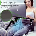 thumbnail image 3 of Adjustable Laptop Stand for Desk and Bed – WorkEZ Executive Aluminum Laptop Riser with Ergonomic Height & Tilt, Cooling Panel, and Portable Lap Desk Design, 3 of 8