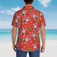 thumbnail image 4 of Rateoe Cute Christmas Bunny Pattern Men’s Hawaiian Shirt – Short Sleeve Button-Down Tropical Beach Shirt, Lightweight & Breathable Casual Aloha Shirt with Pocket,Medium, 4 of 7