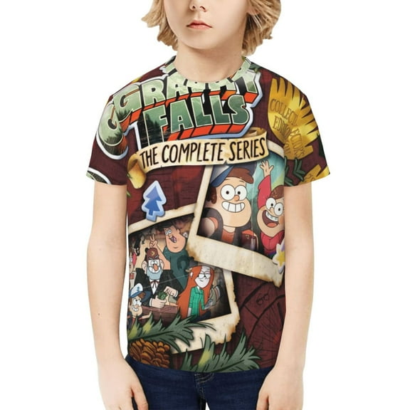 Gravity Falls Crew neck T-shirt, short-sleeved T-shirt, breathable and comfortable T-shirt for men and women