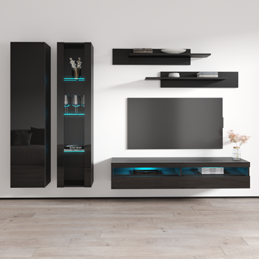 Fly A4 35TV Wall Mounted Floating Modern Entertainment Center
