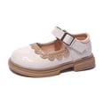 thumbnail image 6 of Gpaecead Girls Princess Mary Janes Shoes Round Toe Soft Thick Sole Non Slip Casual Flats For School And Party, Beige, 6 of 7