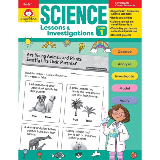EVAN-MOOR Éditeurs Éducatifs SCIENCE LSSNS & INVESTIGATIONS GR 1
