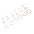 thumbnail image 1 of Copper Washers Assorted Kit, High Hardness Metric Copper Sealing Washers Tight Sealing Excellent Thermal Conductivity Portable 350 Pcs  for Cars for Motorcycles, 1 of 7