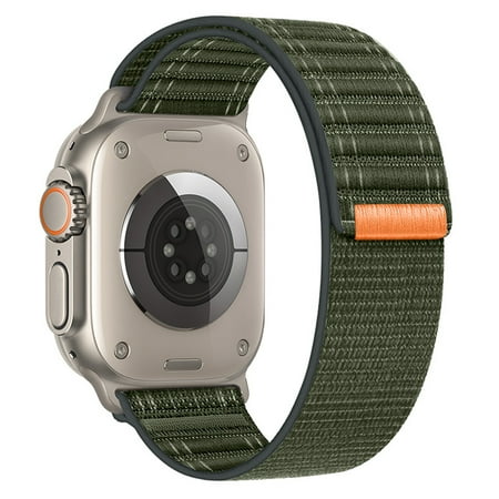Nylon Watch Band Compatible with Apple Watch 38mm/40mm/41mm, Quick Release Replacement Sport Strap Trail Loop Nylon Knitted for iWatch Band Series Ultra/9/SE/8/7/6/5/4/3/2/1, Green