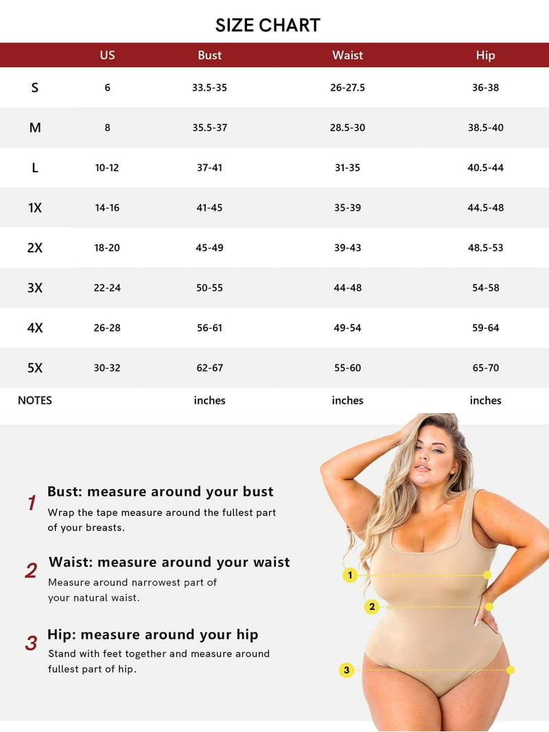 POSESHE Women's Plus Size Square Tank Bodysuit in Black, M-5X