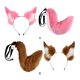 thumbnail image 5 of Minnieouse Kit de orejas de cola larga y gato, disfraz de Animal para fiestas de disfraces, conjunto de orejas y cola de gato, regalos Disfraces de disfraces rosa, 5 of 6