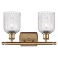 thumbnail image 2 of 516-2W-BB-G559-5SDY Innovations Lighting Bridal Veil - 2 Light Bath Vanity-10 Inch Tall and 15 Inch Wide-Brushed Brass Finish-Seedy Glass Color, 2 of 3