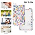 thumbnail image 6 of Yayeee 2 Pack Hand Towels for Bathroom 100% Cotton 16" x 28" Kitchen Towel, Purple Wildflower Pattern, 6 of 7