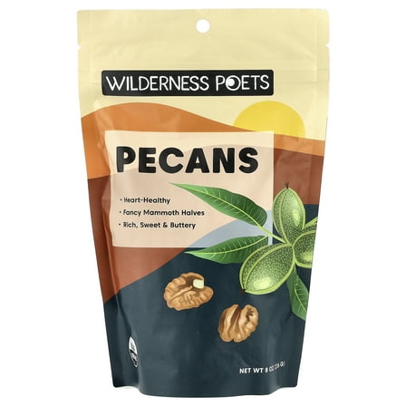 Wilderness Poets Organic Pecans, 8 oz (226 g)