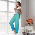 thumbnail image 3 of Fotbe Teal Turquoise Women's Pajama Pants,Sleepwear Pants,Pj Bottoms Drawstring And Pockets-X-Large, 3 of 7