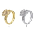 thumbnail image 3 of Anillo ajustable Qarigey de plata con colgante de corazón cobre, 3 of 6