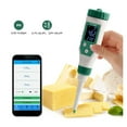 thumbnail image 2 of Digital Food PH Meter 0.00~14.00 High Accuracy Sensor Smart Temp Acidity Tester For Brewing Fruit Cheese Meat Canning ,Accurate - PH METER, 2 of 7