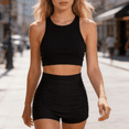 thumbnail image 5 of Delconic High Waist Ruched Swimsuit Bottoms for Women Stretchy Swimwear Briefs Comfortable Fit Tummy Control Bathing Suit Shorts, 5 of 5