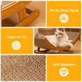 thumbnail image 6 of Cat Hammock Scratcher Bed with Sisal Pad, Elevated Wooden Rocking Chair Lounge for Large Indoor Cats, 6 of 11