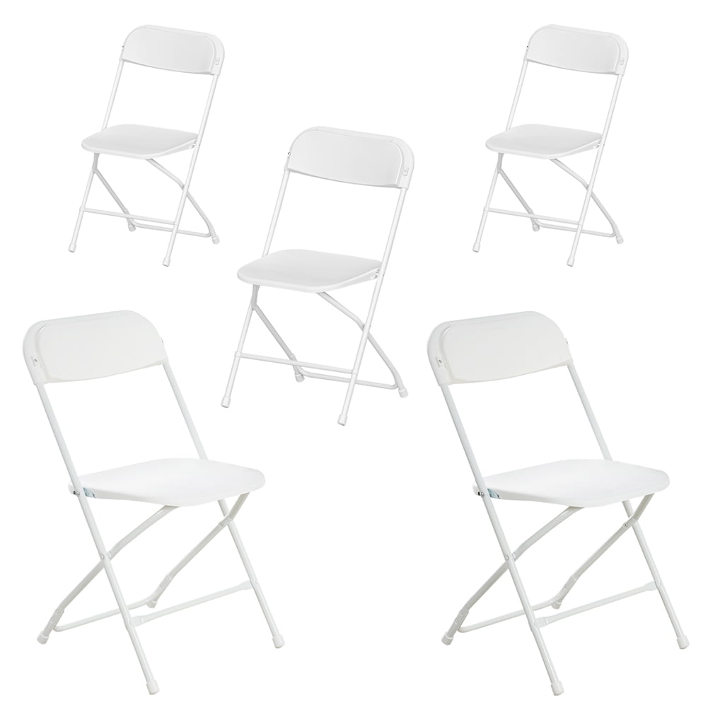 Kadyn 5 Pack Plastic Folding Chair, Modern Folding Stackable Chairs for Outdoor Patio Garden Wedding Party, White Folding Dininng Chairs for Office Kadyn 5 Pack Plastic Folding Chair, Modern Folding Stackable Chairs for Outdoor Patio Garden Wedding Party, White Folding Dininng Chairs for Office