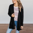 thumbnail image 5 of CILENON Women's Fashion Women Fall Open Front Cardigan With Pockets Casual Duster Lightweight Knit Cardigan Sweater (Black,L), 5 of 8