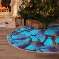 thumbnail image 5 of Sikiie Blue Butterflies Christmas Tree Skirt, Christmas Tree Decorations, Christmas Decor, Tree Mat Decoration(30-48IN)-30", 5 of 6