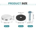 thumbnail image 2 of 36pcs Screw Covers Caps, 25mm Dia Stainless Steel Flat Gasket Mirror Screws, 2 of 7