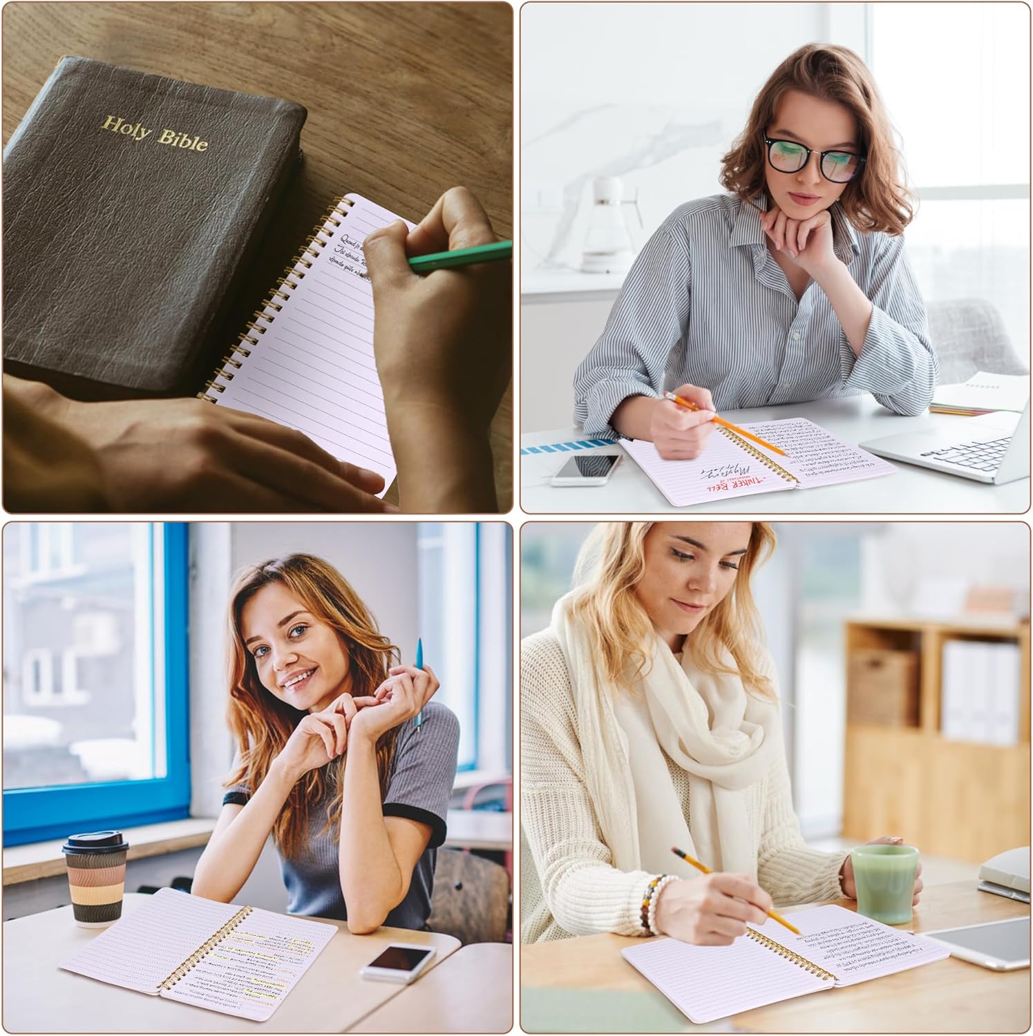 6 PCS Small Spiral Notebook 5x7, Cute Aesthetic Spiral Journal Note book for Women & Men, Spiral Bound Journals for Work School Note Taking Business, Journals for Writing 50 Sheets