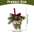 thumbnail image 3 of HmNPlay Elegant Winter Pinecone Bell Christmas Ornament, Champagne Glitter Rustic Holiday Tree Hanging Pendant (1 Pack), 3 of 4