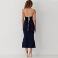 thumbnail image 3 of Elippeo Womens Long Knit Cami Dress Summer Sleeveless Open Back V Neck Shell Print Dresses, 3 of 4