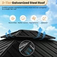 thumbnail image 5 of Aoodor 12 x 14 ft Wooden Frame Steel Roof, Patio Backyard Deck and Lawns, 5 of 12