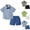 Black, variant on Toddler Boys Fashion Outfits Spring Summer Short Sleeve Shirt Printing Tops Shorts with Tie Belt Gentleman Clothing 4 Piece Set, Sizes 0-4 Years