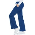 thumbnail image 4 of Cherokee Luxe Women's Scrubs Pant Low Rise Flare Leg Drawstring Cargo 21100, 4 of 5