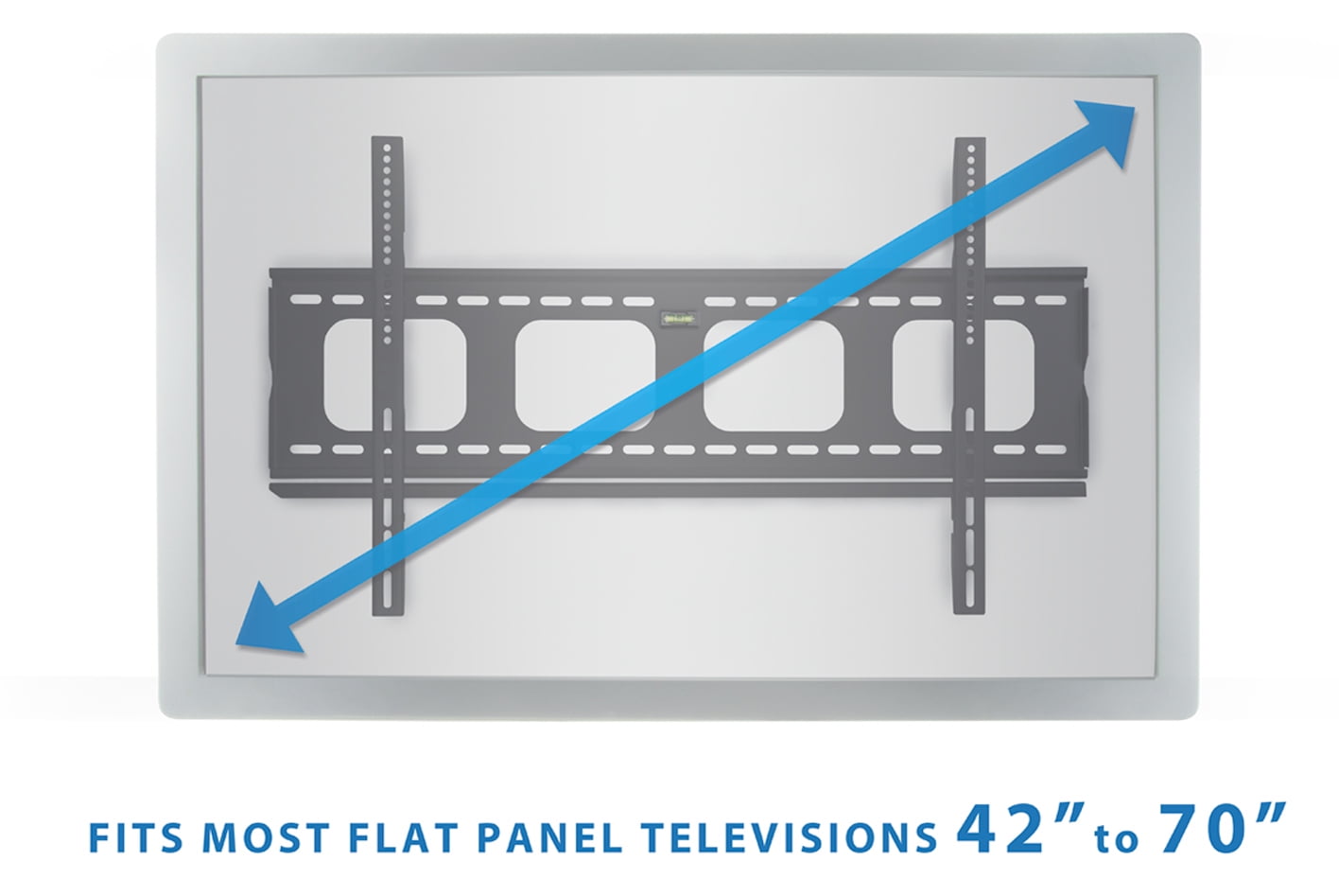 Mount-It! Heavy Duty Low Profile Fixed Tv Wall Mount, Fits 43"-70" Tv's, Capacity 220 lbs., for Large Tv's