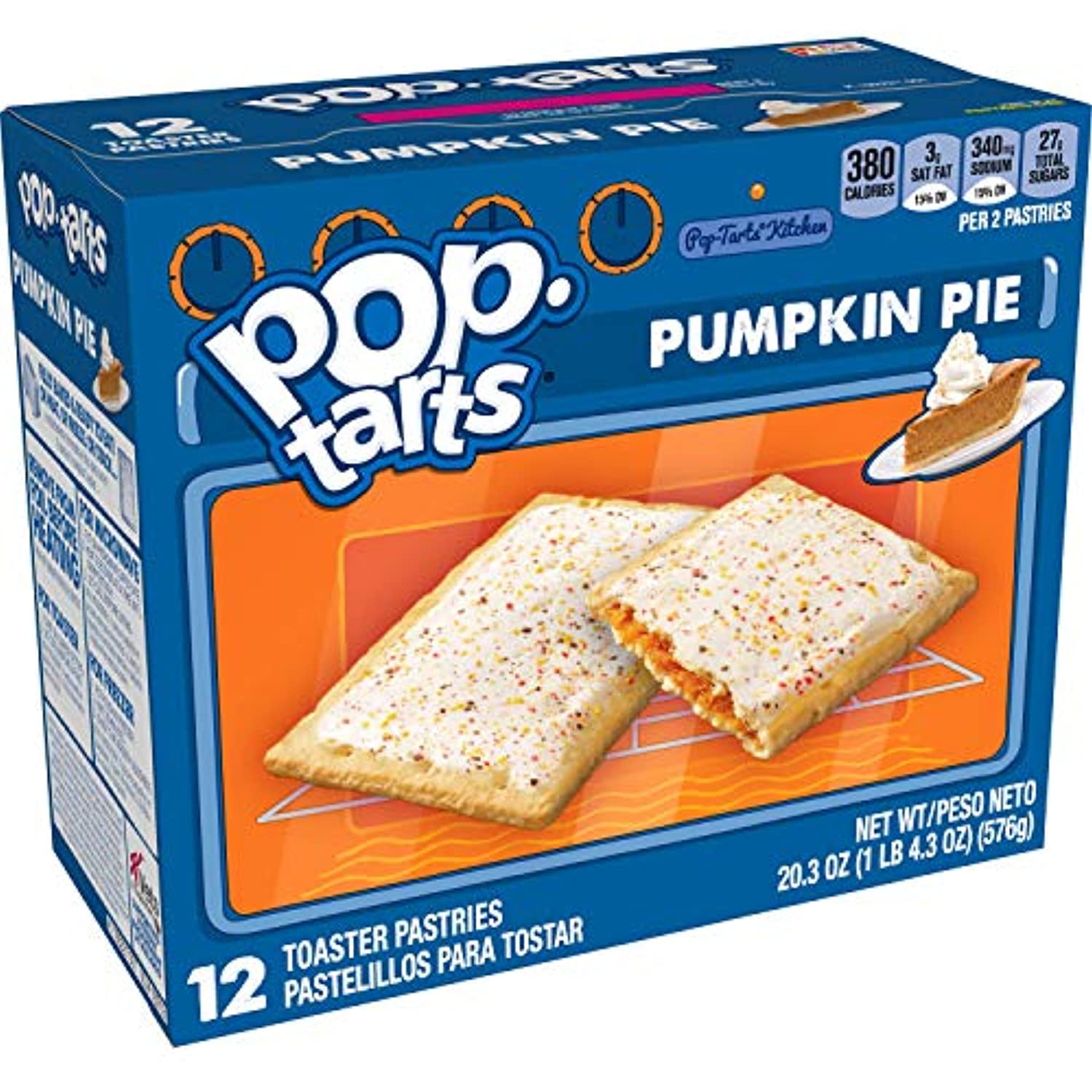 Pop-Tarts Toaster Pastries Breakfast Foods Frosted Pumpkin Pie 12