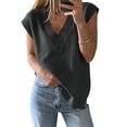 thumbnail image 2 of Sleeveless V Neck Women Sweater Vest Oversized Ribbed Knit Casual Loose Fit Pullover Tank Top, 2 of 6