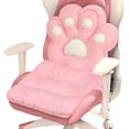 thumbnail image 3 of [Kawaii Cat Paw Cushion] Soft & Kawaii L-Shape Cat Paw Cushion | Faux Rabbit Fur Gaming Chair Pillow, Comfy Plush Floor Seat For Room Decor, Office Chair Cushion - Cute Gamer Girl Gifts, 3 of 11
