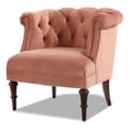 thumbnail image 1 of Katherine Tufted Accent Chair Peach Orange Velvet, 1 of 15