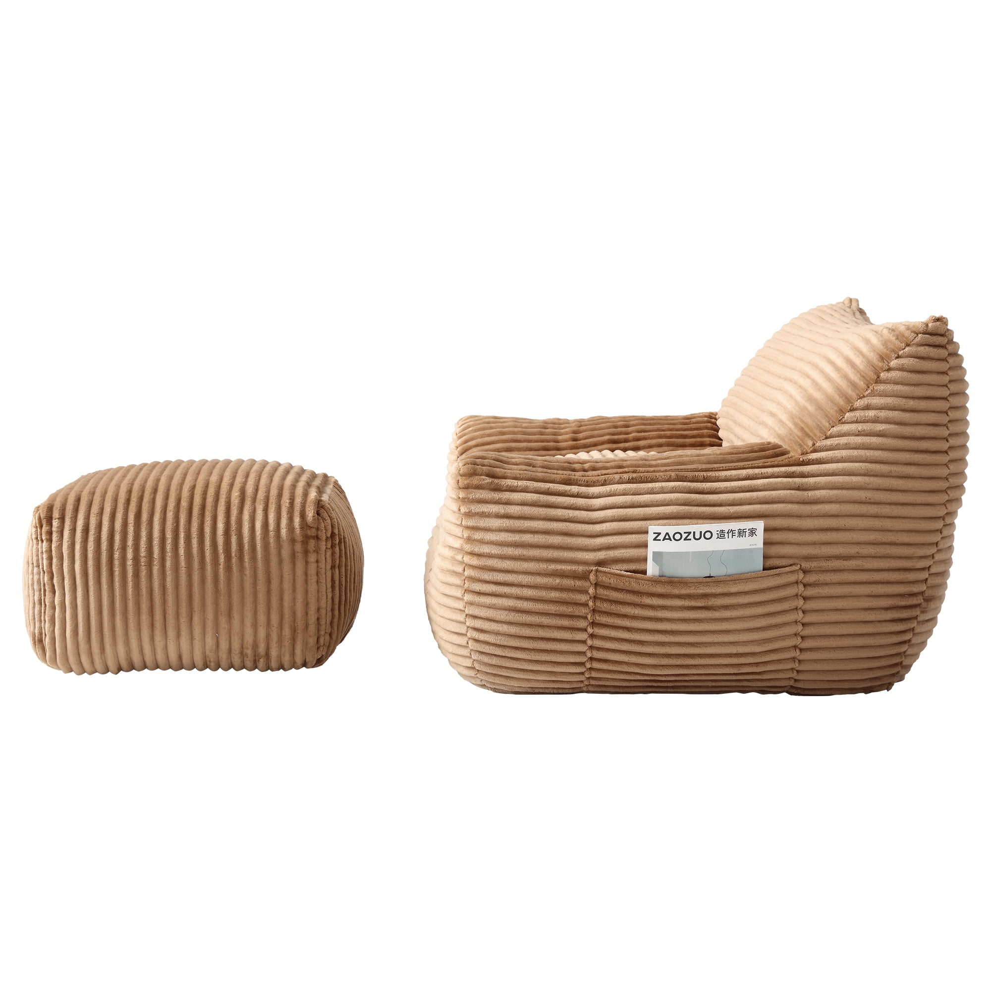 Bean Bag Chair for Adults, Oversized Comfy Beanbag Living Room Lazy Sofa for Bedroom & Dorm