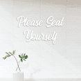 thumbnail image 2 of Craftnamesign Please Seat Yourself Metal Wall Art, Funny Bathroom Wall Decor, 2 of 4