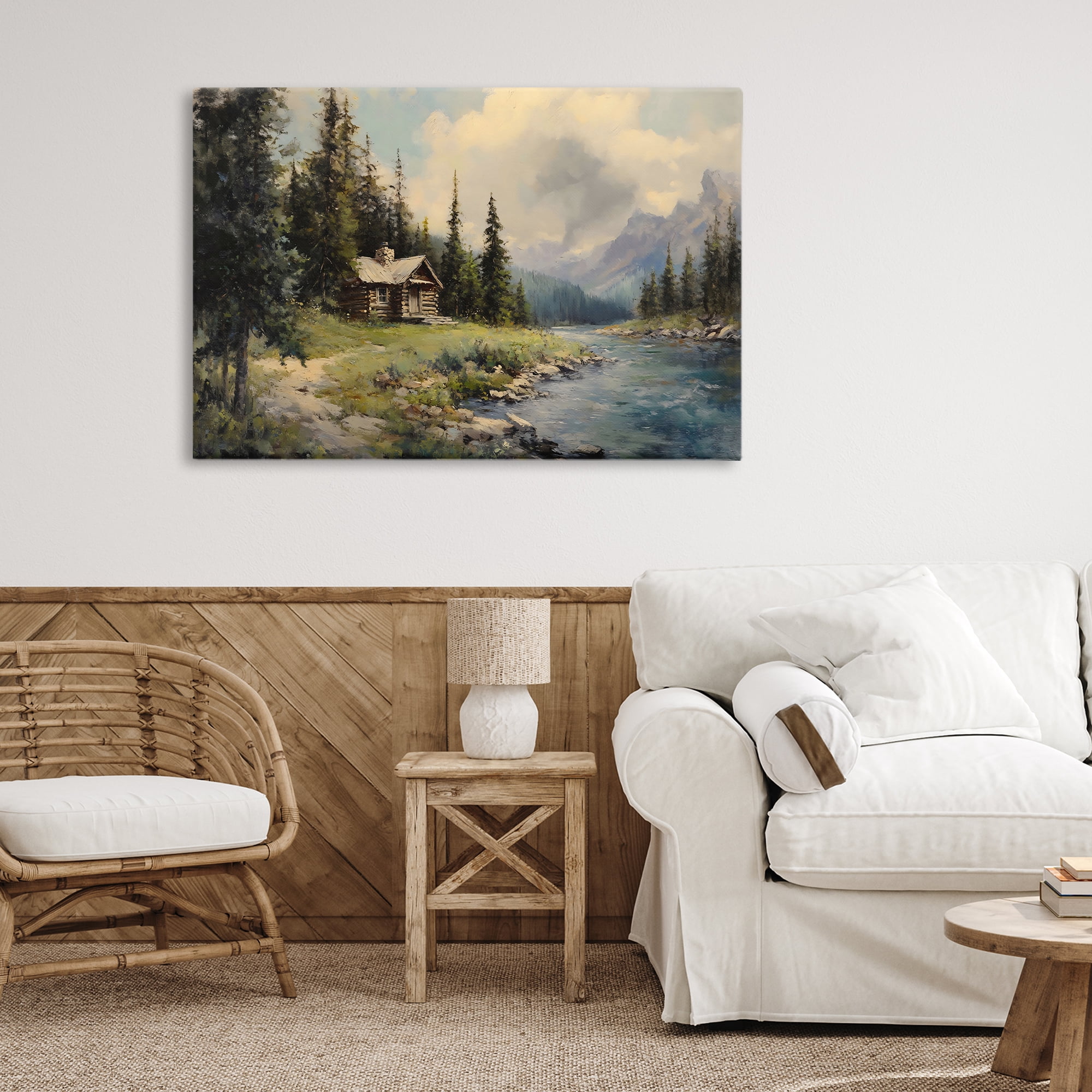 Stupell Industries Creek Cabin Riverside Retreat Canvas Wall Art, design by Franklyn Gregory