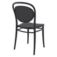 thumbnail image 2 of Compamia ISP257-BLA Chaise d'Extérieur en Résine Marcel de 17,3 Po, Noire, 2 of 6