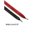thumbnail image 3 of INSPIRE CHIC Satin Ribbon Shoelaces Double Layered Flat Snow Yarn Shoe Laces 1 Pair Black-Red 80cm/31.50", 3 of 4