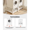 thumbnail image 6 of KFFKFF Laundry Pedestal, 16.1 in Height, 27.5 x 27.5 in Washer and Dryer Stands with Storage Shelf, 700 lbs Weight Capacity, Non-Slip Feet, Universal Washing Machine Base, White, Set of 2, 6 of 9