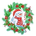 thumbnail image 1 of Pintura de diamante Guirnalda de Navidad con pintura de diamante 5D, guirnalda redonda DIY, juego de adornos para ventana, pared, puerta, decoración, adultos y niños Abanopi Pintura de diamante, 1 of 7