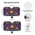thumbnail image 3 of Disketp Windshield Sun Shade, Car Sun Shade For Front Window Cinco De Mayo Floral Sunshades Sun Visor Protector Blocks Uv Rays Foldable, 3 of 9