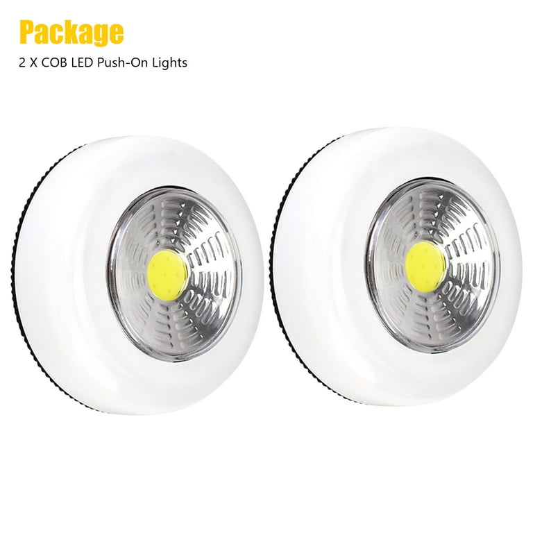 EEEkit COB LED Tap Lights, Wireless Portable Under Cabinet Lighting Battery Operated - 2 Pack, White