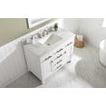 thumbnail image 5 of Valentino 42" Single Sink Bathroom Vanity in White with Carrara Marble top and Sink, 5 of 11