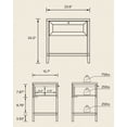 thumbnail image 2 of Joyyskill Farmhouse Nightstands Set of 2, Modern End Table with Open Shelf and a Drawer, Large Wooden Bedside Table, Brown, 2 of 5