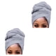 thumbnail image 2 of Turbante nudo Interior Qarigey hijab Cruz cabeza Envoltura Estiramiento pañuelo cabello Gris claro 2Conjunto, 2 of 6