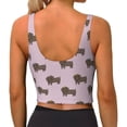 thumbnail image 4 of Goofa Dachshund Dog Puppy Printed Sports Bras for Women, High Impact Running Bra Workout Crop Tank Tops Longline Sports Bra Push up-XX-Large, 4 of 9