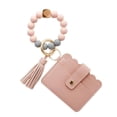 thumbnail image 2 of Wrea Silicone Key Ring Wristlet Keychain, Peach Pollen Color, 2 of 4