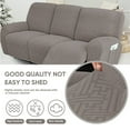 thumbnail image 4 of Lavish Cover Stretch Recliner Sofa Cover, Non-Slip Slipcovers for Recliner Sofa, Washable Furniture Protector with Pocket & Elastic Bottom for Kids Pets, 3 Seaters, Dark Gray, 4 of 9