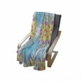 thumbnail image 4 of Psychedelic Soft Flannel Fleece Throw Blanket, Psychedelic Design Abstract Blurred Wavy Ornaments Oriental Quirky Image, Cozy Plush for Indoor and Outdoor Use, 50" x 70", Pink and Blue, by Ambesonne, 4 of 6