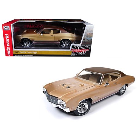 1970 Buick Skylark Engine (1970 Buick Skylark GS Gold Hemmings Muscle Machines Limited Edition to 1002pc 1/18 Diecast Model Car by)